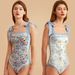 Aria Basics 2023 Canadian Foreign Trade Ins-style Double-sided Printed One-piece Swimsuit, Strapless Retro Swimwear For Women_ecoleips.com