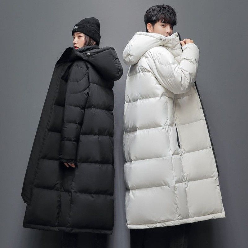 Women's down Jacket Unisex Long Style Thickened Loose Knee Length Outdoor Cold Proof Chinese Opera Couple School Uniform_ecoleips.com