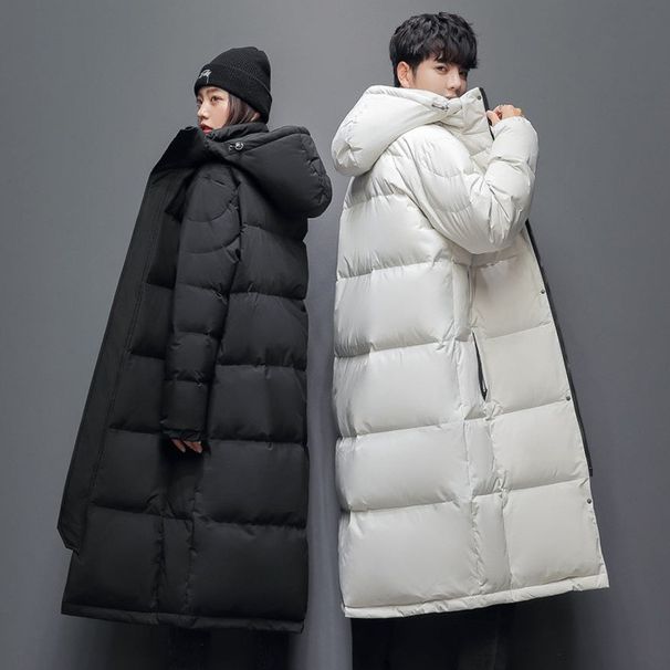 Women's down Jacket Unisex Long Style Thickened Loose Knee Length Outdoor Cold Proof Chinese Opera Couple School Uniform_ecoleips.com