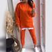 Trendy Autumn Splicing Fake Two-Piece Sweatshirt & Sweatpants Set – Stylish & Comfortable (S-5XL, Bluish/Orange/Black/Apricot/Pink/Greyish)_ecoleips.com