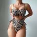 Women's Clothing New Sexy Leopard Print Drawstring Women's Swimsuit Beach One Piece Fashion Bikini_ecoleips.com