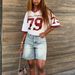 Women's Clothing Casual Fashion Loose Street Printing Trend V Neck Short Sleeved Top Sports Style Striped T Shirt_ecoleips.com