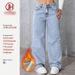Plus Size High-Waisted Flare Jeans For Women – Light Blue, Stretch Denim, Fleece-Lined (0xl-3xl, Comfort Fit, Vintage Wash, No-Gap Waistband)_ecoleips.com