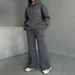 Women's Premium Fleece Tracksuit - Oversized Hoodie & Wide-Leg Sweatpants With Subtle Print Accents_ecoleips.com