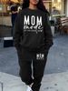 Women's Autumn And Winter Hip-hop Casual Street Letter Printed Round Neck Sports Shirt+sports Pants Warm Suit-647_ecoleips.com