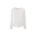 Korean Version Brushed Cotton Warm Long-Sleeve Base Shirt, Slim-Fit Herringbone Splicing Design For Spring, Autumn, And_ecoleips.com
