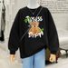 Women's European Style Fleece Lined Thickened Sweatshirt Top Niche Design High-End Autumn Outerwear Dopamine Inducing_ecoleips.com