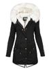 K New Style Coat Parka Waist-cinching Plus-fleece Collar Pocket Women's Jacket_ecoleips.com