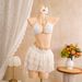 European And American Style Three Piece Bikini Swimwear Lace Trim Halter Neck Design Beachwear for Women_ecoleips.com