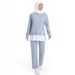 Straight Arab Sportswear Hui Muslim Solid Color Two-Piece Casual Sweatshirt Set Y020_ecoleips.com