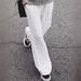 Suitable For All Seasons 2024 Spring/Summer New Solid Color Tie Loose Fashion Casual Wide-Leg Pants For Women_ecoleips.com