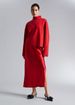 K Satin Skirt With High Waist Elastic High Quality Rayon Split Long Skirt For Women_ecoleips.com