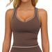 Zechuang Color-Block Yoga Tank Top – Crisscross Back Workout Shirt | Breathable & Soft For Running, Gym & Pilates_ecoleips.com