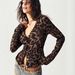 Women's Clothing Leopard Print V Neck Cardigan Slim Fit Button Design Fashionable Hot Girl Outfit Women's Top_ecoleips.com