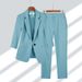 Girl Professional For Women 2025 Spring Summer New Simple Solid Color Plus Size Blazer Elegant Slim Fit Two-Piece Suit_ecoleips.com