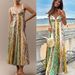 Women's Clothing Women's Linen Print Dress Sling Positioning Loose Fit Style Spring Summer Holiday Wear For Formal & Casual_ecoleips.com