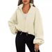 Women's Fleece Zip-Up Jacket - Stand Collar Plush Lined Outerwear For Casual & Athletic Wear (S-XXL, 7 Neutral Colors)_ecoleips.com