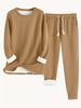 K New Women's Medium To Long Thickened Large Size Velvet Bottom Shirt, Slim Fit Warm Set_ecoleips.com