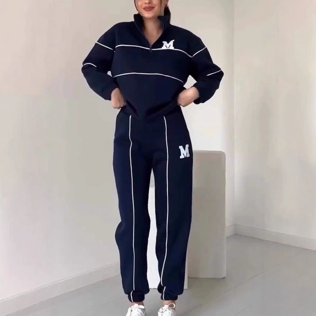  oversized hoodie & jogger set – classic letter print matching couple outfit | streetwear loungewear bundle_ecoleips.com