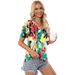 New 2025 Ruched V-neck Short Sleeve T-shirt Top Women's Fashion_ecoleips.com