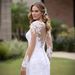 Main wedding dress 2025 new foreign trade wedding dress European style slim fishtail one shoulder long sleeves open back wedding dress_ecoleips.com