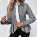 New European And American Foreign Trade Cross-border Women's Fashion: Collared Jacquard Slim-fit Double-breasted Elegant_ecoleips.com