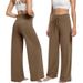 High-Waisted Drawstring Wide-Leg Pants – Summer Yoga Lounge Pants With Side Pockets (Black/Indigo/Mocha)_ecoleips.com