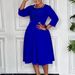 Women's Square Neck Pleated Dress D3353 High Waist African Style Plus Size Solid Color European And American Fashion Foreign Trade Clothing_ecoleips.com