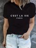 European American Cross-border Foreign Trade Wholesale Clothing, Fun And Fashionable Letter Print Round Neck Plus-size_ecoleips.com
