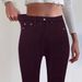 Women’s Clothing Women's High Waist Stretch Jeans Street Style Skinny Jeans Smart Casual Wear Solid Color Metallic_ecoleips.com