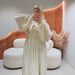 Muslim Dress Women Elegant Long Shirt Dress - Loose Fit Casual Maxi Dress With Stand Collar, Polyester Blend, Comfortable & Stylish For Everyday Wear_ecoleips.com