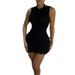 Sleeveless Tassel Hollow Knitted Skirt Slim European And American Style Fashion Sexy Dress Women_ecoleips.com