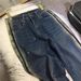 Women's Clothing Heavy Duty Hot Diamond Jeans High Waist Slimming High Elastic Dark Blue Washed Straight Pants_ecoleips.com