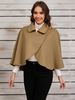 "Chic Wool Cape Shawl Coat For Women – Versatile Winter & Autumn Outerwear, Oversized Fit, European Style, Khaki/Red/Black"_ecoleips.com
