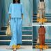 Women's Clothing Summer New Casual Round Neck Five Point Sleeve Top Wide Leg Trousers Fashion Suit Female_ecoleips.com