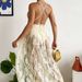Women's Clothing Beach Dress Bikini Lace Deep V Leaky Back Strap Sexy One-piece Swimsuit_ecoleips.com