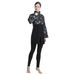 Three Piece Swimsuit For Women Diving Surfing Swimwear Conservative Design Sun Protection Beachwear_ecoleips.com