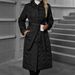 Women's Quilted Long Trench Coat Cotton Jacket Autumn Winter Fashion For Ladies_ecoleips.com