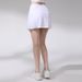 Yoga Mid Waist Sports Anti Walking Light Speed Dry Fitness Running Short Skirt, Two Mesh Yoga Clothes, Tennis Skirt_ecoleips.com