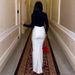 Blifanbo Patchwork Elegant Contrast Color Maxi Dress Women Fashion Ruched Bodycon Long Sleeve Turtleneck Club Party Long Dress_ecoleips.com