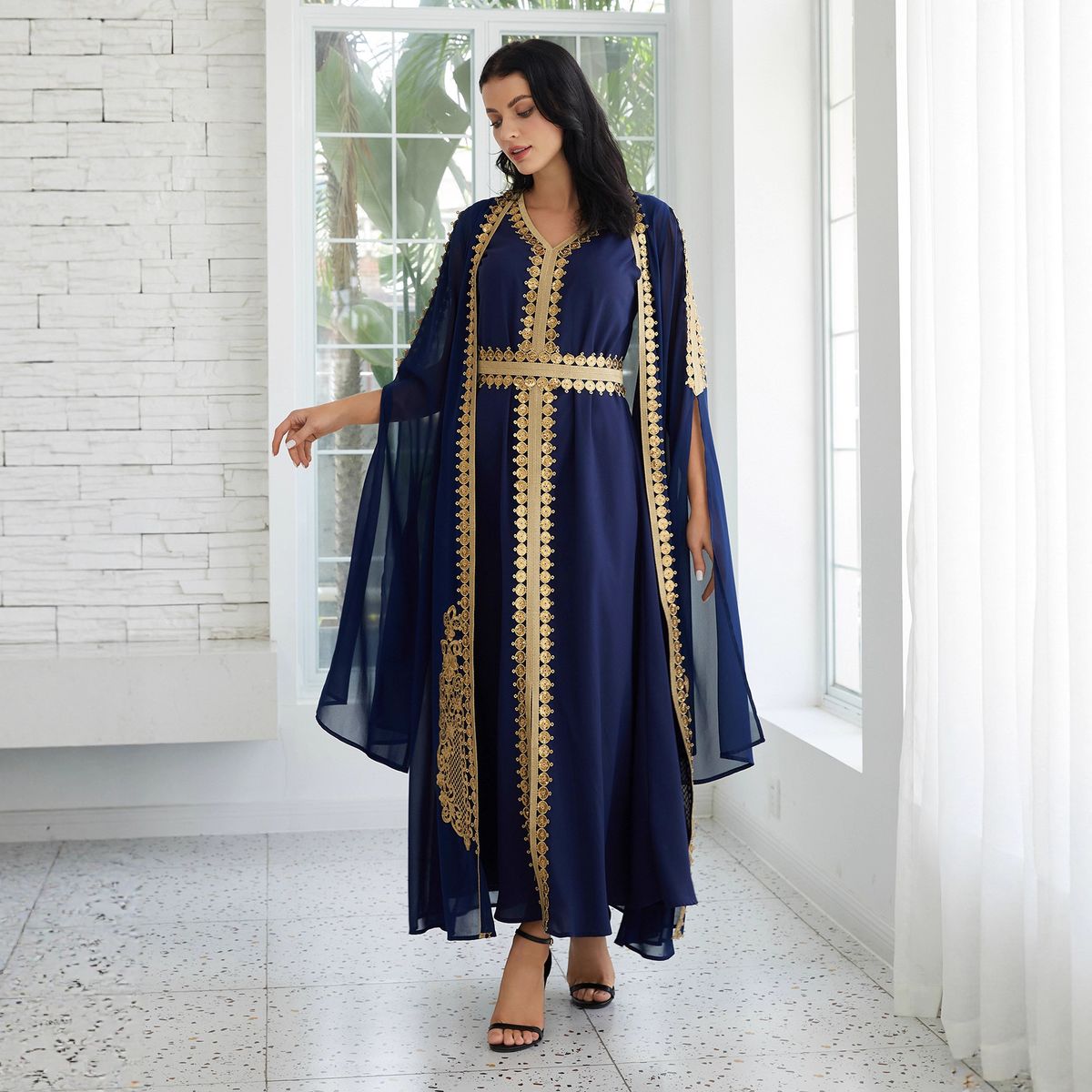 Elegant Muslim Long Dress Set For Women Fashion Bestseller_ecoleips.com