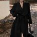 High-end Black Long-sleeved Trench Coat Women's Loose And Thin Big Lapel Cardigan Top_ecoleips.com