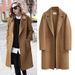 Double-sided European And American Women's Clothing New Woolen Coat Long Loose Woolen Coat Women's Gray Black_ecoleips.com