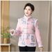 girl Winter 2024 Fleece-Lined Thickened Mom's Chinese Style Jacket New Retro Embroidered Button Coat Cotton Outerwear_ecoleips.com