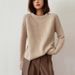 Round Neck Raglan Sleeve Sweater Women's Autumn And Winter Warm Versatile Pullover Knitwear_ecoleips.com