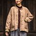 girl 25 Winter Stand Collar Double Breasted Button Thickened Jacket For Women New Chinese Style Handmade Embroidery Lace-up_ecoleips.com