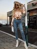 Women's Fashion Ruffle Trim Shirt Spring Autumn Collar Blouse European American Style Cross Border Popular_ecoleips.com