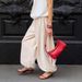 Cross-border Pure Cotton European And American 2026 Spring/summer Street Fashion Casual Relaxed Wide-leg Loose Lantern_ecoleips.com