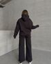 Women's Clothing Oversized Hoodie & Jogger Set - Lazy Chic Letter Print Lounge Wear Two-Piece Outfit For Women (Blue/Peach/Black/White)_ecoleips.com