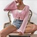 Cross-border Foreign Trade European And American New Women's Hollow-out Cardigan With Ties, Loose-fitting_ecoleips.com